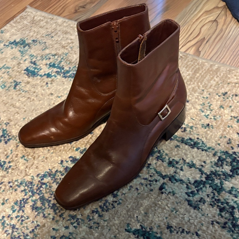 Talbots Brown Leather Booties